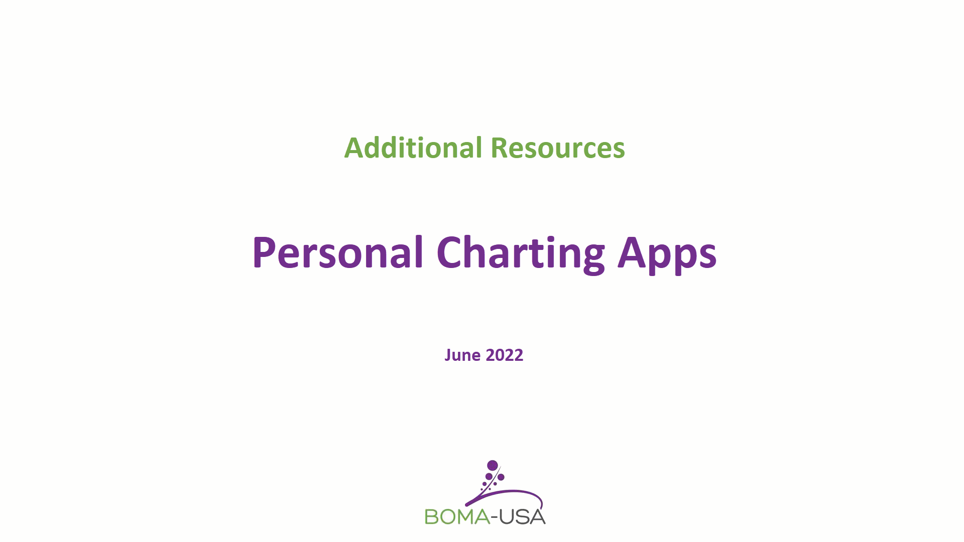 2.06 Personal Charting Apps